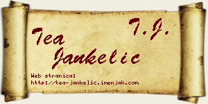 Tea Jankelić vizit kartica
